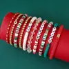 Enfeites Transfronteiriços de Natal Papai Noel Colorido Tecido de Natal Árvore de Natal Pulseira de Combinação de Argila Macia Conjunto de Natal