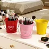 Balde de lata cor de doce, vaso para suculentas, balde de brinquedos, balde de praia, porta-pincéis de maquiagem e canetas, balde criativo para organização de mesa