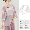 3664 Ropa de Danza Clásica para Mujer Práctica Corporal Moderna Mangas de Trompeta Malla Diaria Mariposa Adulto Top de Danza China