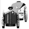 Invierno Europeo y Americano para hombre Nueva Moda Urbana Fitness Deportes Uniforme de Béisbol Aviador Digital 3D Chaqueta con logo de coche para hombre