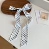 Bufanda de Seda Nicho de Lunares Estilo Coreano Corbata Cinta para el Cabello Bufanda de Alta Gama para Mujer Primavera y Verano Delgada Protección para el Cuello Bufanda Larga