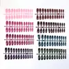 Manicura Portátil Esmalte de Uñas Portátil para Mujer Producto Terminado 24 Piezas de Uñas Postizas Parche de Uñas de Color Brillante Esmalte de Uñas Portátil Personalización