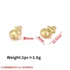 Acero Inoxidable Estilo Chino Flor de Loto Estéreo Bolsa de la Suerte Estrella DIY Collar Pulsera Chapado en Oro de 18K Colgante Pequeño Accesorios de Joyería