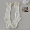 Pattkin Calcetines de Invierno y Otoño Nuevos para Niñas con Borde de Encaje Lolita Lindo Nudo de Lazo Calcetines Caídos