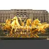 Fabricante Produção Rua Comercial Jardim Paisagismo Escultura de Cavalo de Cobre 2 3 4m Escultura de Cavalo de Cobre Fundido Praça Ornamento de Cavalo Galopante