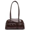 Vintage Trendy 2024 Nicho Bolsa de Ombro Bolsa de Axila Feminina Inverno Nova Chegada Moda All-Match Couro Cera Bolsa Pequena Quadrada
