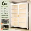 Estante de Cocina de Pie Gabinete de Almacenamiento Multicapa Horno de Microondas Doméstico Gabinete Multifuncional con Puerta Gabinete de Almacenamiento a Prueba de Polvo