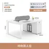 Juego de Escritorio y Silla para Estación de Trabajo de Empleado, Muebles de Oficina Modernos Minimalistas, Escritorio de Oficina con Divisiones para Cuatro Personas con Enchufe