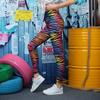 9822 Leggings con Estampado Animal Europeo y Americano Trbottomyy Leggings de Exportación Pantalones de Nueve Puntos Leggings al por Mayor