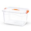 Caixa Organizadora Plástica Transparente Multiestilo com Tampa Espessa Grande, Média e Pequena Caixa Portátil para Guardar Diversos Armazenamento de Brinquedos Roupas