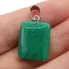 Exquisito colgante rectangular de piedra semipreciosa natural para accesorios de joyería DIY, fabricación de joyería artesanal, venta al por mayor