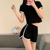 Hot pants estilo celebridade da internet clássico versátil estilo hot girl shorts bm bordados com letras americanas calças esportivas femininas com cintura elástica hot pants