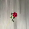 Flor Artificial Ramo Único Rosa de Veludo Ramo Único Flor Artificial Europeu Retrô Ramo Único Flor Artificial Decoração Suave para Casa