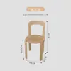 Silla de Comedor Nórdica de Madera Maciza Diseñador Pequeño Apartamento Uso Doméstico Silla Rey Celebridad de Internet Vintage Respaldo Simple Silla de Escritorio