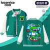 Gafas de sol de Minecraft, chaqueta de béisbol infantil temática de Creeper, top deportivo de bloques de color para niños, atuendo elegante de estudiante