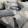 Conjunto de Roupa de Cama 100% Algodão Estilo Nórdico Quatro Peças Lençol de Cama para Estudante Capa de Edredom Conjunto de Roupa de Cama com Toque de Luxo Em Estoque