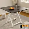 Mesa Plegable, Mesa de Comedor, Mesa Pequeña para Uso Doméstico, Mesa Redonda Simple, Mesa Portátil para Viviendas de Alquiler, Uso en Exteriores, Montaje de Puesto, Mesa Cuadrada para Comer