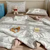Colcha de Verão de Algodão Lavado Selecionada Cuidadosamente para Exportação Cross-Border Temu e Shein, Colcha Fina de Verão para Ar Condicionado, Lavável à Máquina, Colcha de Verão para Presente