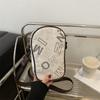 2025 Nueva Moda Retro Impresión de Letras Bolsa para Teléfono Gran Capacidad Bolsa para Teléfono Móvil Texturizada Estilo Occidental Bolso Cruzado para Viajero