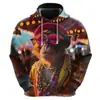 Sudadera con capucha informal para hombre, diseño de Gorila de Moda Personalizado, Impresión 3D, Nueva, Venta Directa de Fábrica, Suministro Transfronterizo