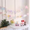 Bandeirola de Letras de Unicórnio de Desenho Animado Guirlanda Decoração de Festa de Aniversário Infantil Guirlanda de Papel Decoração Suspensa para Atmosfera