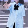 Camisa Universitaria Estilo Japonés Uniforme Jk Conjunto Auténtico Completo Manga Corta Lazo Chica Sal Saltarina Versátil Uniforme de Clase Verano