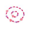 Nuevo collar pulsera elástica de madera colorida para niños, venta al por mayor de fábrica, forma de caricatura, lindo traje para niños, regalo