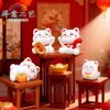 Miniatura Paisaje Creativo Lindo Gato de la Suerte Figura Decoración DIY Accesorio Bolsa Ciega Adorno de Escritorio para Coche