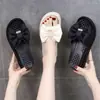 Nuevas Pantuflas Antideslizantes de Suela Gruesa para Primavera y Verano con Faldita, Pantuflas de Playa Estilo Hada con Lazo para Uso en Casa y al Aire Libre