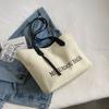 Bolso de gran capacidad para mujer, novedad de verano 2022, bolso de lona combinable, bolso de hombro para estudiantes universitarios, bolso de mano para clase