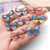 Pendente de Animal Borboleta Esmaltado Colorido Impresso em Liga de Metal Transfronteiriço Acessórios para Pulseira Colar Chaveiro DIY