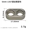 Hebilla ajustable de doble agujero de 5-10 mm, herraje para cordón de teléfono de aleación de zinc, tope de cordón, telescopio metálico de dos vías