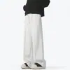 Calça Casual de Design Robusto Estilo Americano 2026 com Corte Único, Unissex High Street Retro Cool Esportiva de Pernas Largas Calça de Moletom Casual