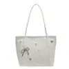 Bolso Tote con Lazo para Mujer 2024 Nueva Moda Simple Casual Gran Capacidad Bolso de Hombro Único para el Trabajo y el Trayecto Bolso de Mujer