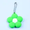 Colgante Llavero Botella de Agua de Goma Suave PVC Accesorio Taza Térmica Colgante de Flor Colorida Dopamina