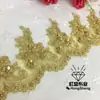 Link Total 4,5-13cm Renda Dourada Osso de Boi Duro Renda de Osso Renda para Vestido de Noiva Roupas de Performance Acessórios de Renda