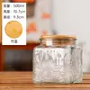 Wg6Q Hogar Grande Retro Flor Haitang Relieve Tarro de Dulces Tarro de Almacenamiento Almacenamiento de Té Granos Vidrio