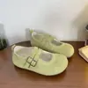 Sapatos Mary Jane de Solado Grosso Estilo Francês Sapatos Individuais Versáteis para Mulheres Verão 2026 Novos Sapatos Birkenstock Esportivos Casuais Sapatos Brancos