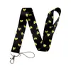 Lanyard para Teléfono con Forma de Corazón para Té con Leche y Café, Portatarjetas, Insignia de Exposición para Tarjeta de Autobús de Estudiante, Funda Protectora Dura de Moda