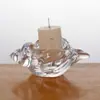 Portavelas de cristal para vela de té, portavelas de doble uso con forma de concha, vaso de cóctel con forma de caracol, vaso de cristal creativo, vaso único para bebidas de jugo