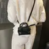 Bolsa de Ombro Lisa Estilo Coreano para Meninos e Meninas, Mini Bolsa de Mão e Transversal Compacta para Bebês, Nova Bolsa Acessório Infantil