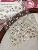 Adesivos de Unha com Padrão de Formiga Festival da Primavera Botão Adesivos de Arte para Unhas Maçã Adesivos de Arte para Unhas com Laço 3D em Relevo Yt7474