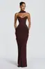 Vestido strapless transfronterizo estilo europeo y americano con pliegues que ciñen la cintura y un bajo escalonado, vestido largo de sirena para banquetes y fiestas, vestido elegante