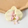 Cabezas de flores artificiales de orquídea mariposa, materiales para flores de pared, materiales para pasadores y accesorios para el cabello hechos a mano para DIY, piezas de flores y accesorios de pétalos para decoración de bodas