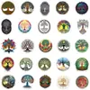 50 Peças de Adesivos para Diário Árvore da Vida, Padrões Criativos de Totem, Capa de Celular Vintage, Copo de Água, Adesivos de Decoração para Computador