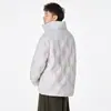 Chaqueta de Algodón para Hombre Estilo Americano de Invierno con Cuello Alto Diseño Versátil de Moda Estilo Pareja Cálida Moda Color Sólido Tallas Grandes Ropa de Abrigo