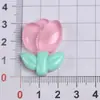Acessórios de Resina Transparente Flor Tulipa de Tamanho Médio para DIY: Pingentes de Sapato, Roupas, Garrafa de Água, Capa de Celular, Adesivos de Geladeira