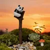 Figura de Panda Estilo Autocurativo en una Rama de Árbol, Mirando a lo Lejos, Popular Sensación de Internet, Muñeca Decorativa Linda para Micro Paisajismo de Jardín en Miniatura