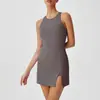 Transfronterizo Nuevo Secado Rápido Sexy Slip Vestido Deportivo Ropa de Yoga para Mujer Espalda Descubierta Running al Aire Libre Fitness Falda de Tenis