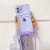 Funda tarjetero anticaídas de cuatro esquinas adecuada para iPhone 14, Apple 17/15/16, con cordón cruzado y ranura para tarjetas, funda protectora